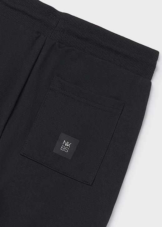 Mayoral - Basic cuffed fleece pants Black 744