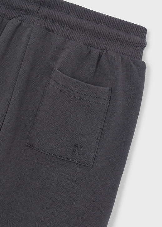 Mayoral - Basic cuffed fleece pants Coal 742