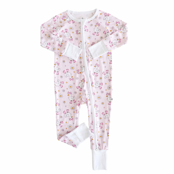 Caden Lane - Silly Goose Convertible Zip Romper | Pink