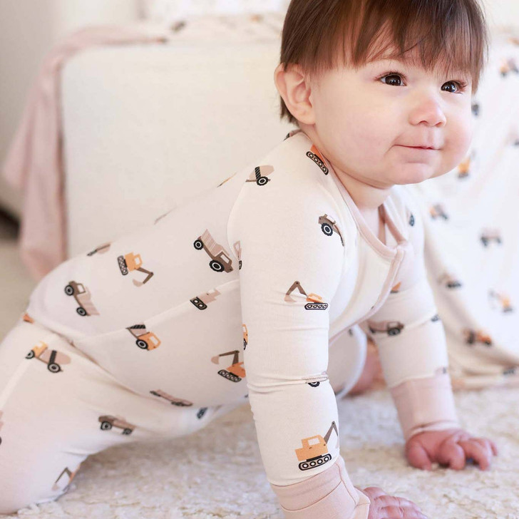 Caden Lane - Convertible Zip Romper | Little Builder