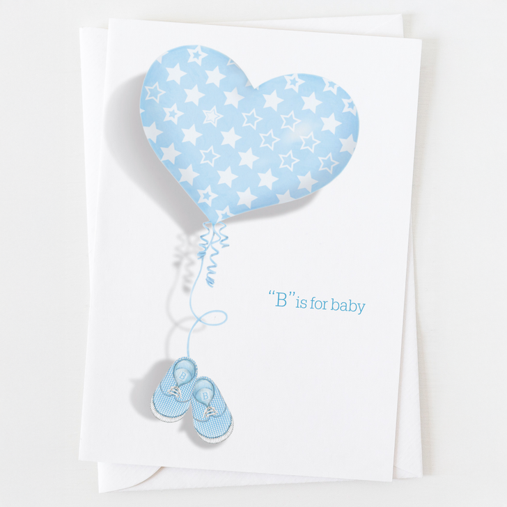 "B" Is For Baby Boy Greeting Card C_1360