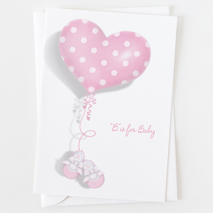 "B" Is For Baby Girl Greeting Card C_1359