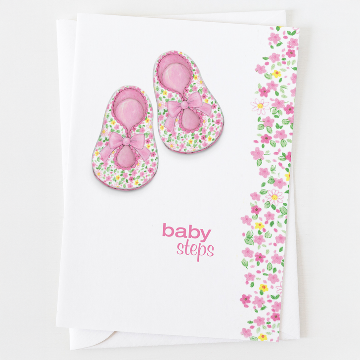 Baby Steps Girl Greeting Card C_1314