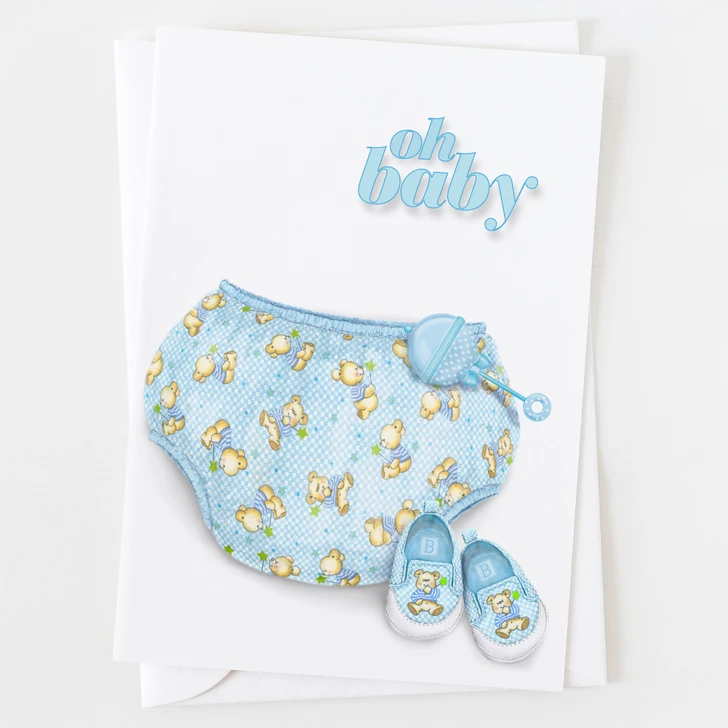Oh Baby Boy Panties Greeting Card C_1823