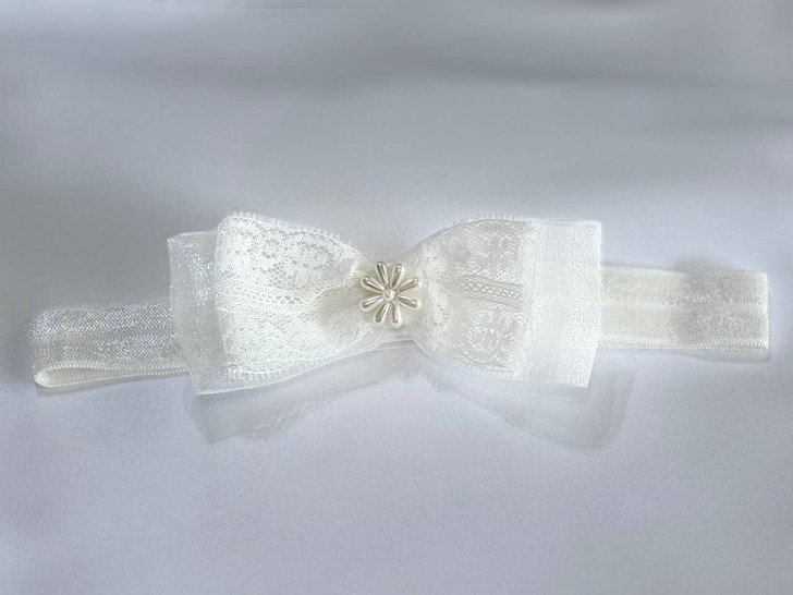 Vintage White Headband/Hair Clip SC-684