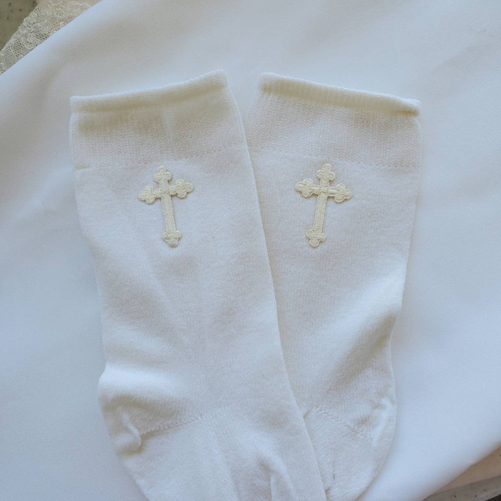 Knee high socks with cross