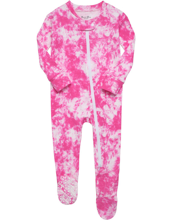 Cotton 2-Way Zip Baby Infant Footie Pajama-Prism Hotpink
