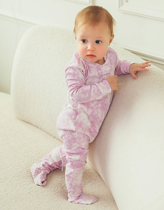 Cotton 2-Way Zip Baby Infant Footie Pajama-Prism Purple