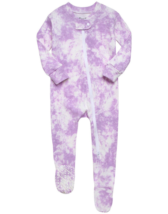 Cotton 2-Way Zip Baby Infant Footie Pajama-Prism Purple