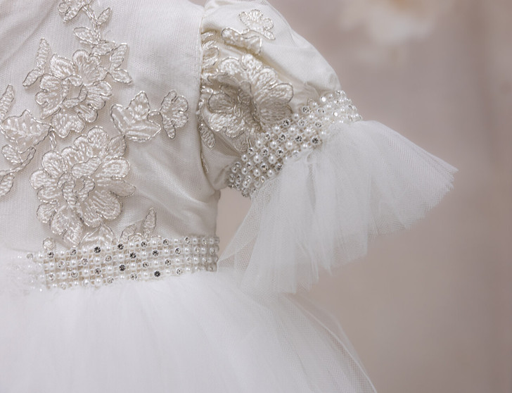 Piccolo Bacio - Couture Christening Gown - Maxine - Silk