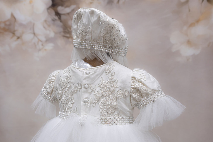 Piccolo Bacio - Couture Christening Gown - Maxine - Silk