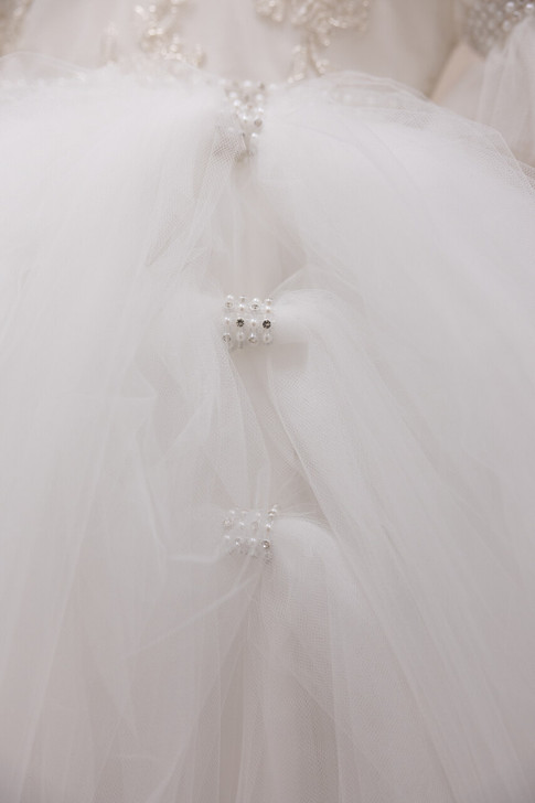 Piccolo Bacio - Couture Christening Gown - Lucy - White Silk