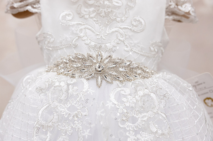 Piccolo Bacio - Couture Christening Gown - Victoria - Shantung