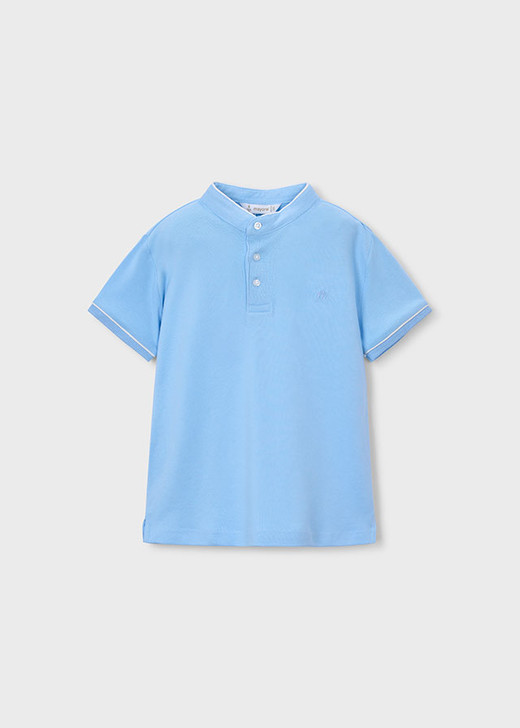 Mayoral - Polo S/S Mao Neck 3102 Sky Blue