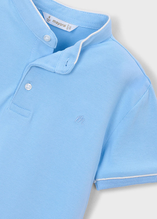 Mayoral - Polo S/S Mao Neck 3102 Sky Blue