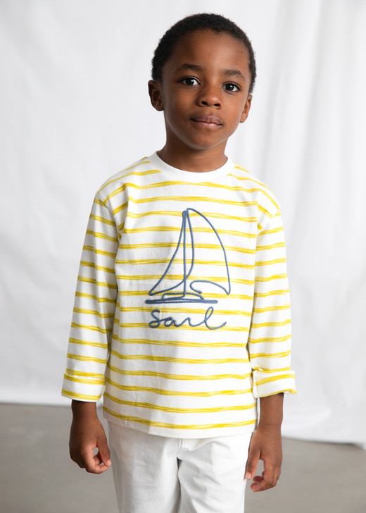 Mayoral - L/S Stripes T-Shirt 3083 Olive