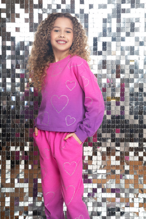 Mia NY Heart Sweatshirt Pink SW-247