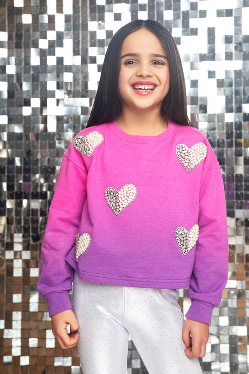 Mia NY Pearl Sweatshirt Purple SW-241