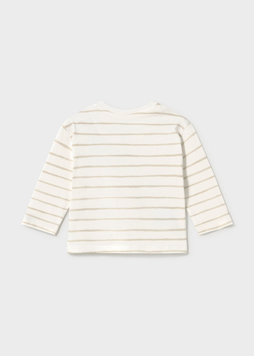 Mayoral Boy Long Sleeve T-shirt Stripes and Print - Col. Mole (2011-046)