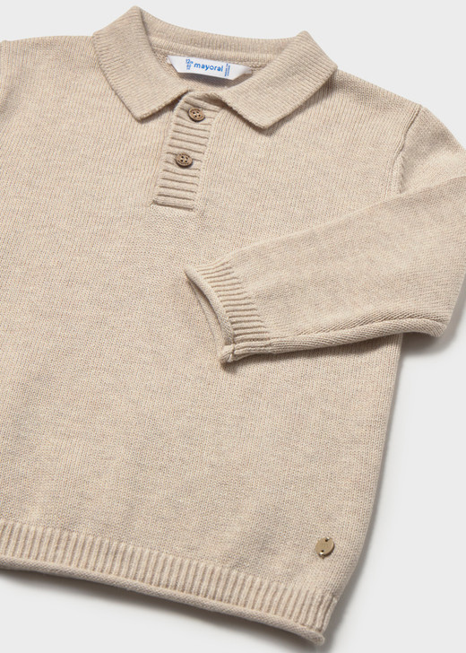 Mayoral Boy Polo Sweater - Oat (2376-064)