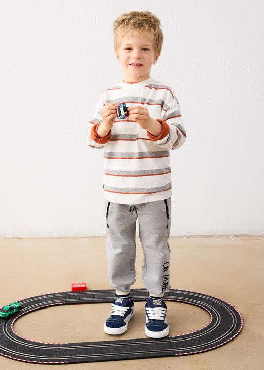 Mayoral Boy Long Sleeve Stripes T-shirt - cream (4008-066)