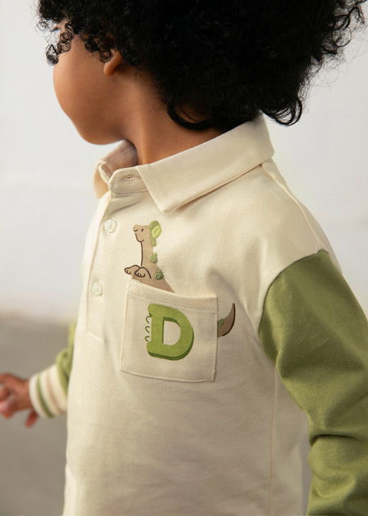 Mayoral Boy Long Sleeve Polo - Bayleaf (2102-030)