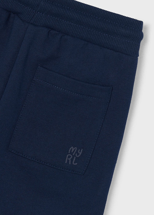 Mayoral Boy Basic Cuffed Fleece Trousers - Blue (725-060)
