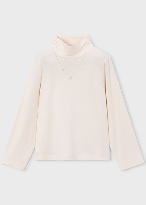 Mayoral Girl Viscose Basic Turtleneck - Soy (145-042)