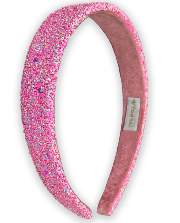 Pink - Tapered Chunky Glitter Headband
