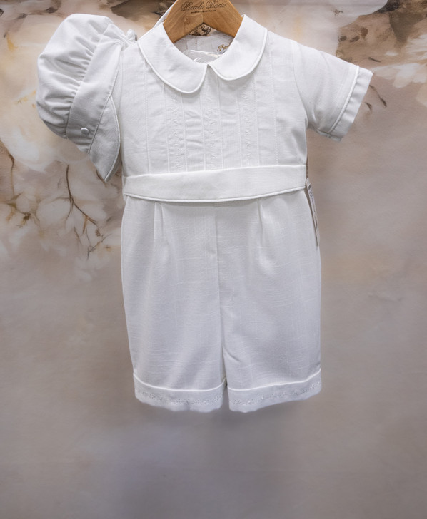 Piccolo Bacio - Boys Couture Christening Suit - Andrew in Shantung