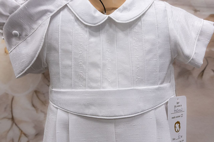 Piccolo Bacio - Boys Couture Christening Suit - Andrew in Shantung