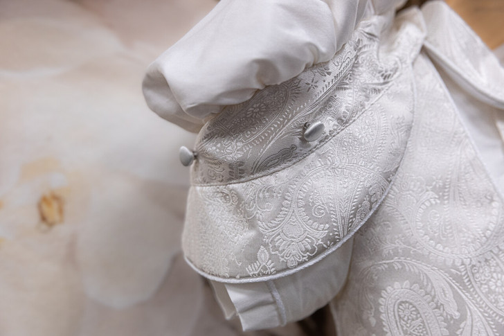 Piccolo Bacio - Boys Couture Christening Suit - Gerry in White Silk