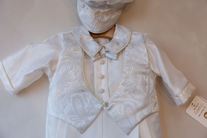 Piccolo Bacio - Boys Couture Christening Suit - Fabrizio in Shantung
