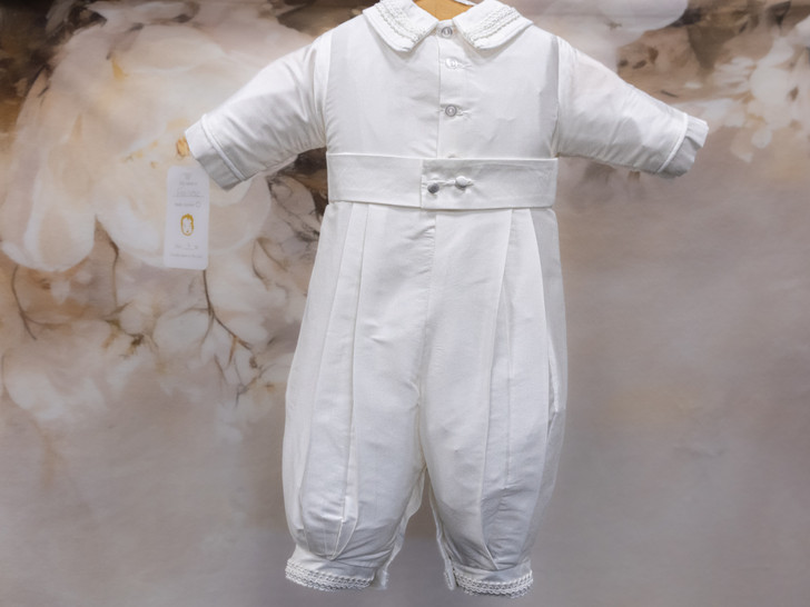 Piccolo Bacio - Boys Couture Christening Suit - Frankie in White Silk