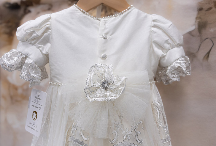 Piccolo Bacio - Couture Christening Gown - Milla - Silk