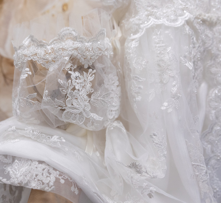 Piccolo Bacio - Couture Christening Gown - Nancy - Shantung White