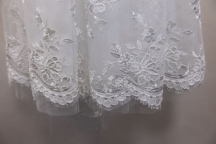 Piccolo Bacio - Couture Christening Gown - Vanina - White Silk