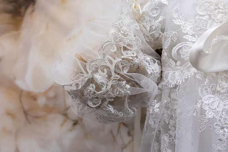 Piccolo Bacio - Couture Christening Gown - Veronique - Shantung Ivory
