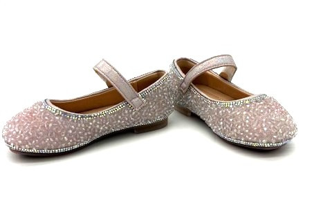 Doe a Dear - Clear Stone Flat Shoes 9995 Pink