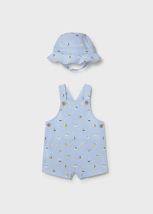 Mayoral - Overalls w/Hat Blue - 1611
