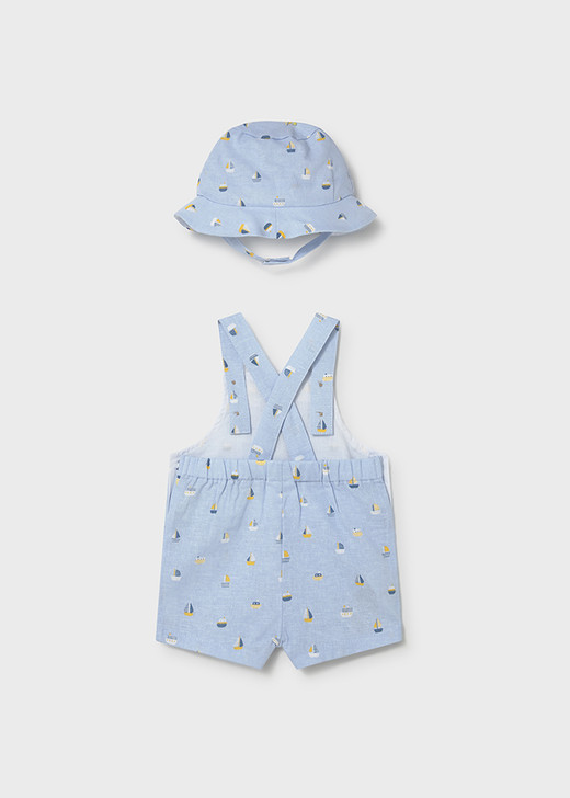 Mayoral - Overalls w/Hat Blue - 1611