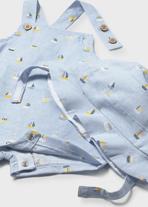Mayoral - Overalls w/Hat Blue - 1611