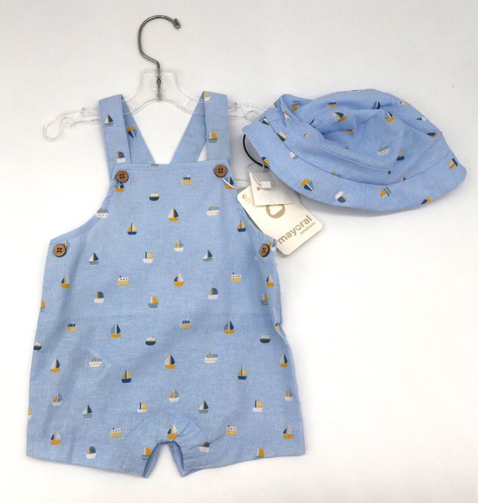 Mayoral - Overalls w/Hat Blue - 1611