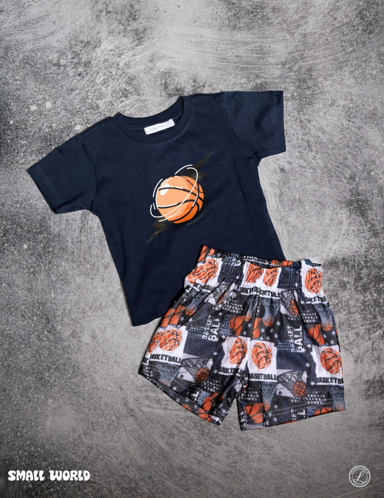 Little Mish - Mesh Tee & Shorts 3799T - Denim