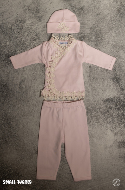 Sippy's Babes - Pink 3 piece Set 202 with 92 Cream trim