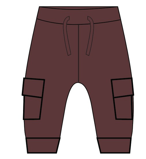 Mish 215556-BURGUNDY Pocket Joggers