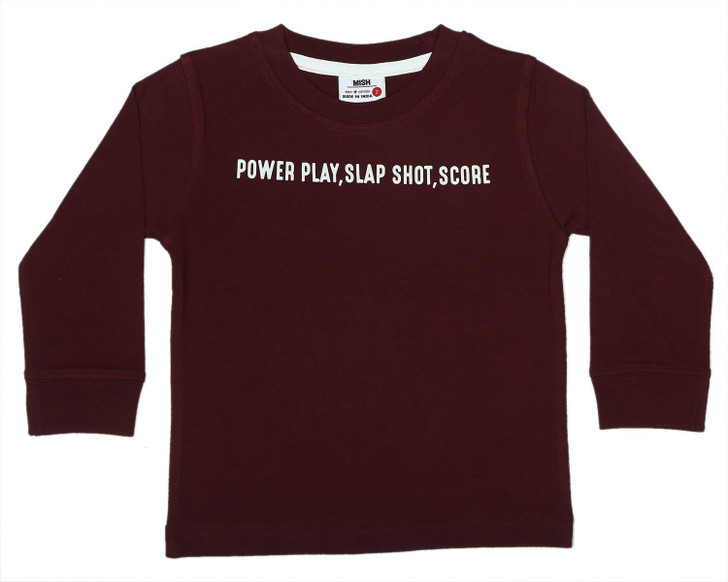 Mish E26520-BURGUNDY Ice Hockey Long Sleeve Shirt