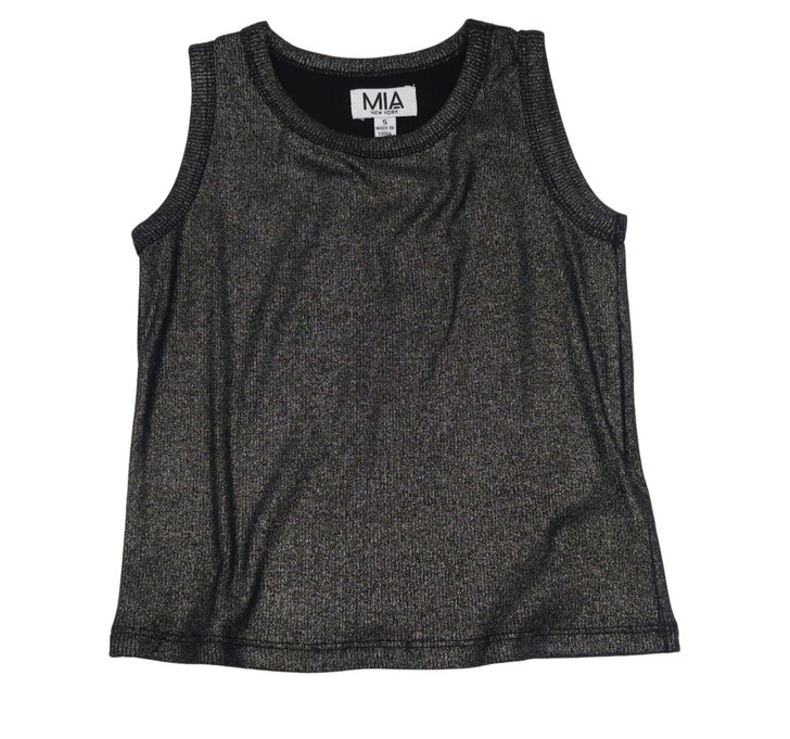 Mia NY - Metallic Tank Black 1-10426