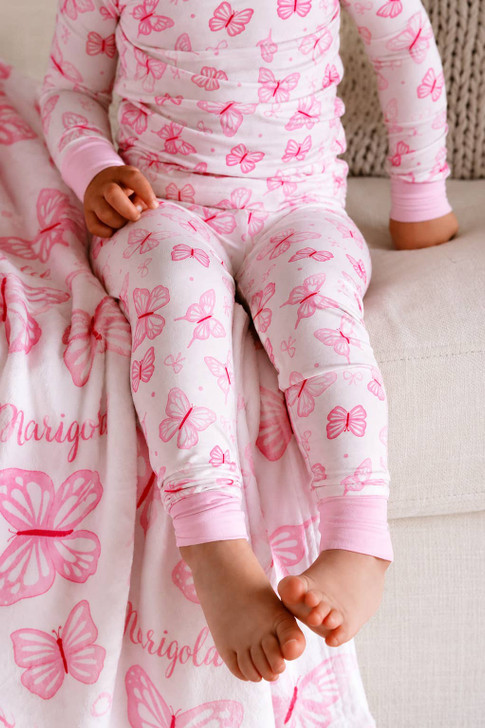Caden Lane - Two-Piece Bamboo Pajama Set | Blooming Butterflies