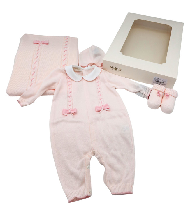 Bimbalo - Italian Imported Box Set 27 Girl Blanket Romper Hat Socks